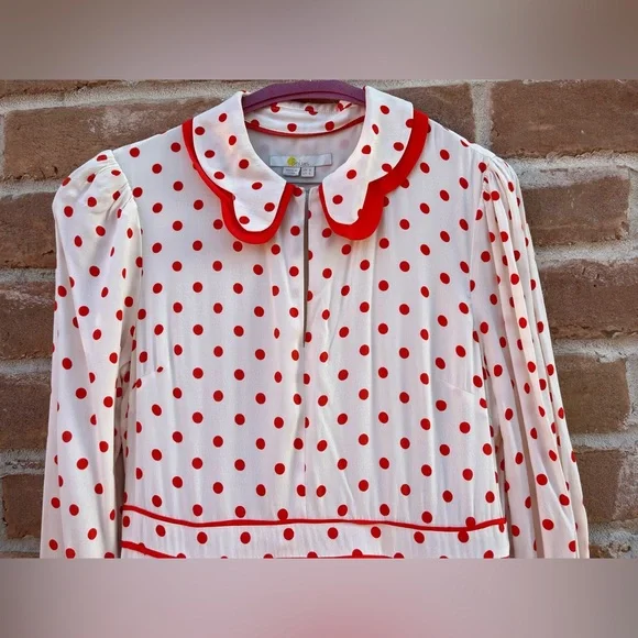 Boden Aria Polka Dot Midi Dress - Picture 8 of 14